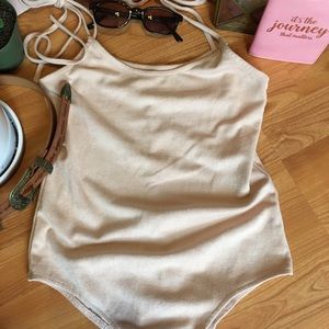 Blush pink body suit Me to We